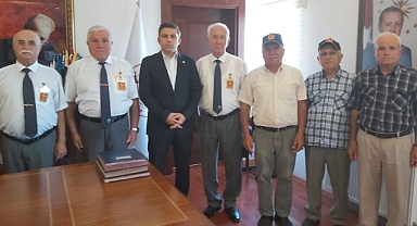 Türkiye Muharip Gaziler Derneği Çanakkale Şubesi'nden Kaymakam Emrah Bütün’e hayırlı olsun ziyareti