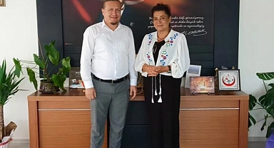 Adalet Partisi Genel Başkan Yardımcısı Sahabet Filiz Erdoğdu'dan Lapseki Belediye Başkanı Atilla Öztürk’e ziyaret