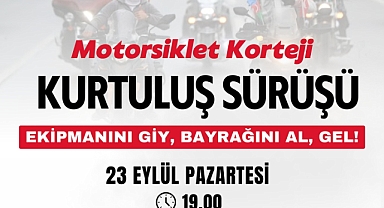 Çan'da motosiklet korteji