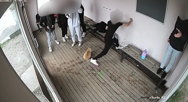 Çan'da otobüs duraklarına zarar veren gençler güvenlik kameralarına yakalandı