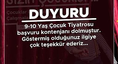 Çanakkale'de çocuk tiyatrosuna kontenjan doldu