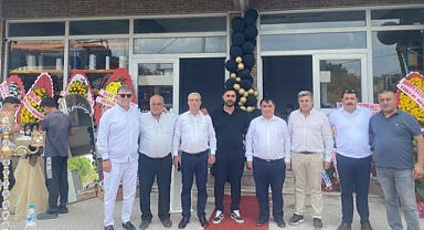 Çanakkale İl Genel Meclisi'nden Cantürkler Hafriyat İş Makineleri Yedek Parça iş yerinin açılışına ziyaret