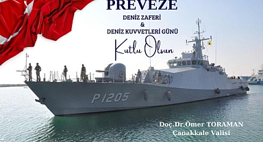 Çanakkale Valisi, Preveze Deniz Zaferi'nin 486. yıl dönümünü kutladı