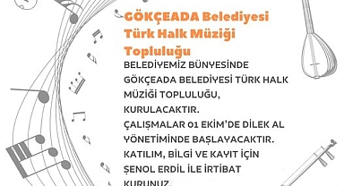 Gökçeada Belediyesi Türk Halk Müziği Topluluğu kuruluyor