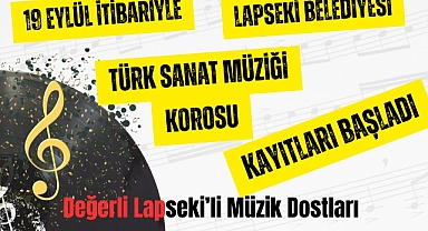Lapseki'de Türk Sanat Müziği Korosu çalışmalara başladı
