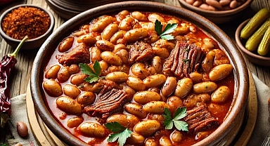 Lezzetli pastırmalı kuru fasulye tarifi