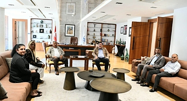 Roman Dernekleri Konfederasyonu Yönetimi Başkan Erkek'i ziyaret etti