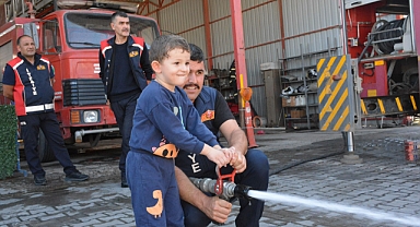 Sevgi Bahçesi Kreş öğrencilerinden İtfaiye Müdürlüğüne ziyaret