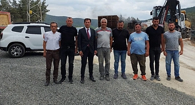 Sezgin, yol yapım çalışmalarını inceledi