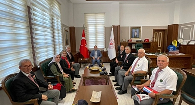 Türkiye Harp Malulü Gaziler Şehit Dul ve Yetimleri Derneği’nden Biga Kaymakamı Ercan Kayabaşı’na ziyaret