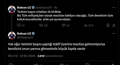 Bahçeli’nin sözlerine Milletvekili Rıdvan Uz’dan sert tepki