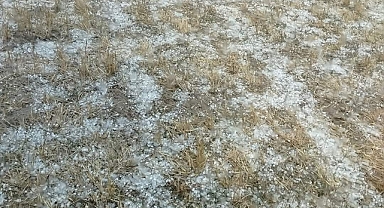 Biga'da aşırı yağış ve dolu hasarı