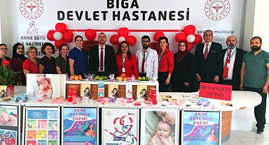 Biga'da Emzirme Haftası ve Normal Doğum Haftası etkinliği