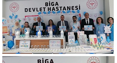 Biga Devlet Hastanesi’nde Dünya El Yıkama Günü etkinliği