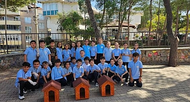 Çan Cumhuriyet İlkokulu'nda Hayvanları Koruma Günü etkinliği