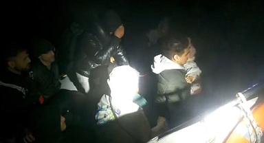 Çanakkale açıklarında 14 düzensiz göçmen kurtarıldı