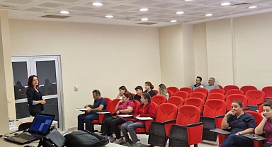 Ezine Devlet Hastanesi çalışanlarına iş sağlığı ve güvenliği eğitimi