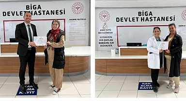 Gebe Okulunda katılım belgeleri dağıtıldı