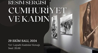 Lapseki'de Cumhuriyet ve Kadın temalı sergi