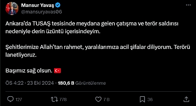 Mansur Yavaş'tan TUSAŞ Tesislerindeki terör saldırısına tepki