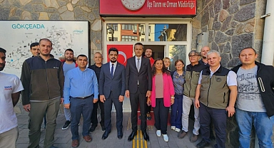 Yetkililer Gökçeada’da incelemelerde bulundu