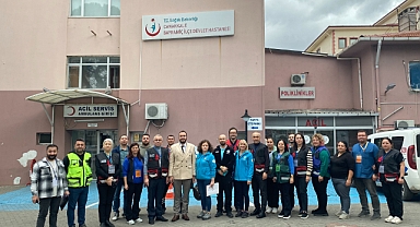 Bayramiç Devlet Hastanesi'nde gerçekçi tatbikat