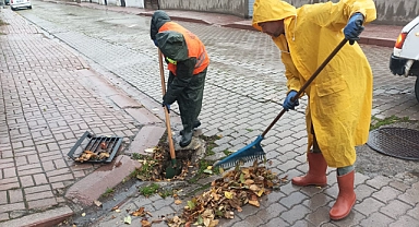 Çan Belediyesi ekipleri yağmur mesaisinde