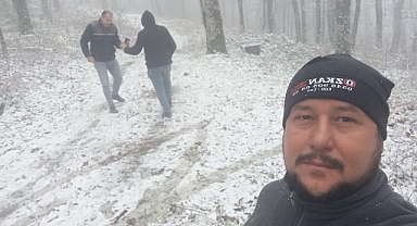 Çan’da yılın ilk karı Ağı Dağı’na düştü