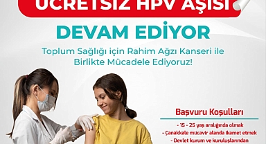 Çanakkale Belediyesi'nden ücretsiz HPV aşısı