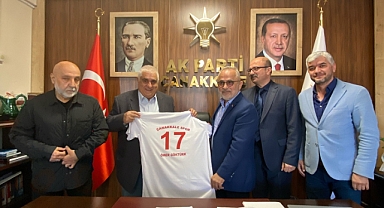 Çanakkalespor yönetiminden İl Başkanı Göktürk'e hayırlı olsun ziyareti