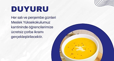 Ezine Meslek Yüksekokulu’nda sıcak çorba ikramı başlıyor