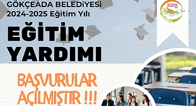 Gökçeada Belediyesi'nden öğrencilere eğitim yardımı