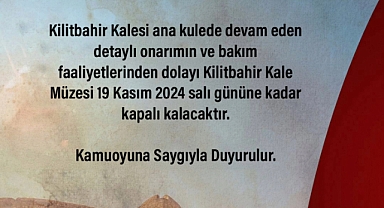 Kilitbahir Kale Müzesi 19 Kasım'a kadar kapalı olacak
