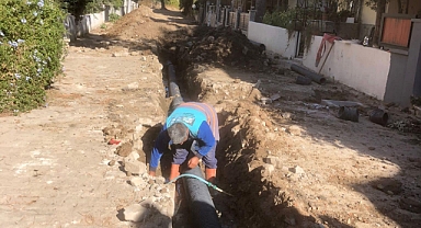 Küçükkuyu Belediyesi kanalizasyon çalışmalarını sürdürüyor