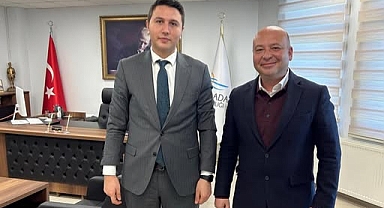 Başkan Göztepe, Askerden dönen Kaymakam Haydaroğlu'nu ziyaret etti