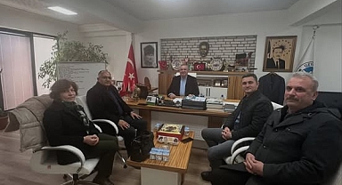 Başkan Oruçoğlu ziyaretçilerini ağırladı