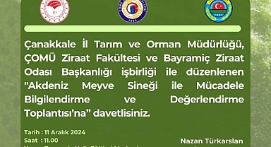 Bayramiç'te Akdeniz Meyve Sineği ile mücadele konuşulacak