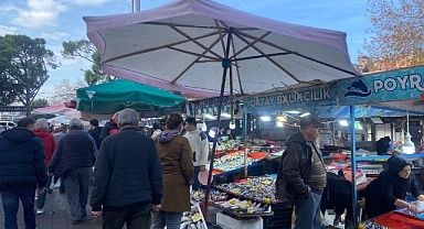Çanakkale Cuma Pazarı’nda balık yoğunluğu