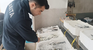 Eceabat Belediyesi zabıta ekiplerinden kasap ve balıkçılara denetim