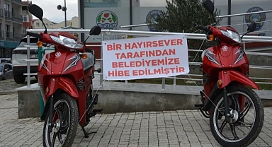 Hayırsever vatandaştan Lapseki Belediyesi'ne motosiklet hibesi