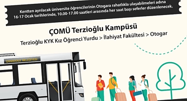 Çanakkale'de memleketine dönecek öğrenciler için otogara sefer