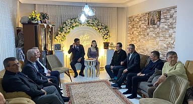 Özkan Mercan ve İpek İşgüzar'ın nişan töreninde önemli isimler yer aldı