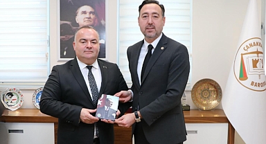 Tekirdağ Barosu Başkanı Av. Egemen Gürcün, Çanakkale Barosu’nu ziyaret etti
