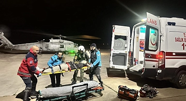 Askeri Helikopterle Gökçeada'dan hasta sevki gerçekleşti