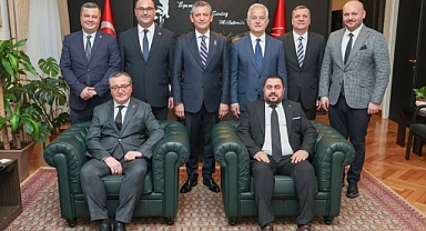 Biga heyetinden Genel Başkan Özgür Özel'e ziyaret