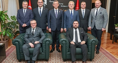 Biga heyetinden Genel Başkan Özgür Özel'e ziyaret