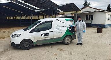 Biga Ticaret Borsası, hayvan pazarında hijyen çalışmalarını sürdürüyor