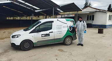 Biga Ticaret Borsası, hayvan pazarında hijyen çalışmalarını sürdürüyor