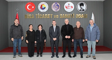 Biga Vergi Dairesi Müdürü Adem Torun'dan Biga TSO’ya ziyaret