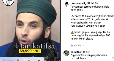 Her erkeğe 4 milyar 900 bin huri